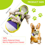 Qpets® Dog Rope Tug Toy, Interactive Chew & Fetch Toy with Thick Cotton Rope for Dental Health, Aggressive Chewer Safe for Training, Exercise and Teeth Cleaning (Shoe Lace Design)