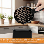 Qpets® Wall-Mountable Cat Litter Scoop, Rust-Proof Cat Litter Scoops, Space-Saving Sifting Shovel for Efficient Clump Cleaning, Perforated Shovel with Storage Case & Clump-Sifting Design Keeps Tidy