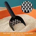 Qpets® Wall-Mountable Cat Litter Scoop, Rust-Proof Cat Litter Scoops, Space-Saving Sifting Shovel for Efficient Clump Cleaning, Perforated Shovel with Storage Case & Clump-Sifting Design Keeps Tidy
