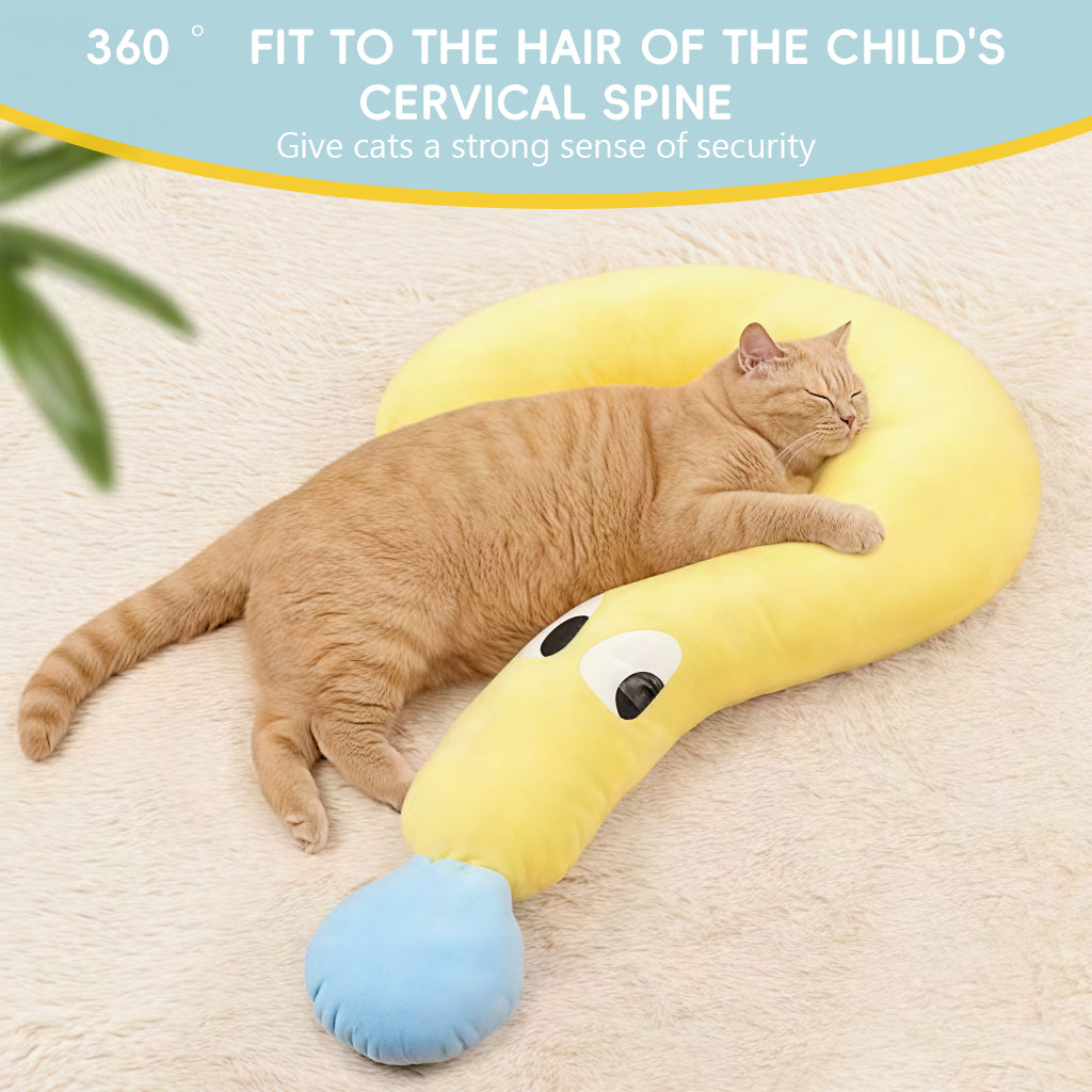 Qpets Soft Pet Pillow for Cats and Dogs featuring Plush Question Mark Shape | Cozy All Season Cushion