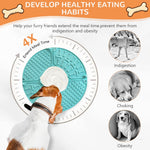 Qpets Silicone Dog Slow Feeder for Healthy Eating with 6 Maze Patterns and Folding Design