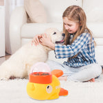 Qpets® Interactive Pet Feeder Toy, Automatic Rotate Dog Food Dispenser with Fun Pedal for Cats & Dogs, Slow Feeding Puzzle Bowl to Prevent Boredom & Gulping, Portion Control Feeder for Indoor Pets