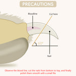 Qpets® Pet Nail Cutter Cute Cat Nail Clipper with with PP Handle, Stainless Steel Pet Trimmer with Safety Stop to Prevent Over-Cutting Spring-Loaded, Easy-Grip Design for Cats Dogs