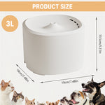 Qpets® Cat Water Fountain, Ultra Quiet Automatic Cat Dog Water Dispenser, 3L Large Capacity Pet Drinking Fountain for Week-Long Fresh Water with 3 Flow Modes & Smart Circulating Filtration System
