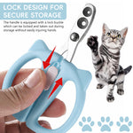 Qpets® Cat Nail Cutter, Cute Cat Clipper Bear Design, Stainless Steel Pet Nail Trimmer with 2-Size Holes & Nails File, Safe Design Prevents Over-Cutting for Cats, Kittens & Small Pets at Home