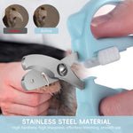 Qpets® Cat Nail Cutter, Cute Cat Clipper Bear Design, Stainless Steel Pet Nail Trimmer with 2-Size Holes & Nails File, Safe Design Prevents Over-Cutting for Cats, Kittens & Small Pets at Home