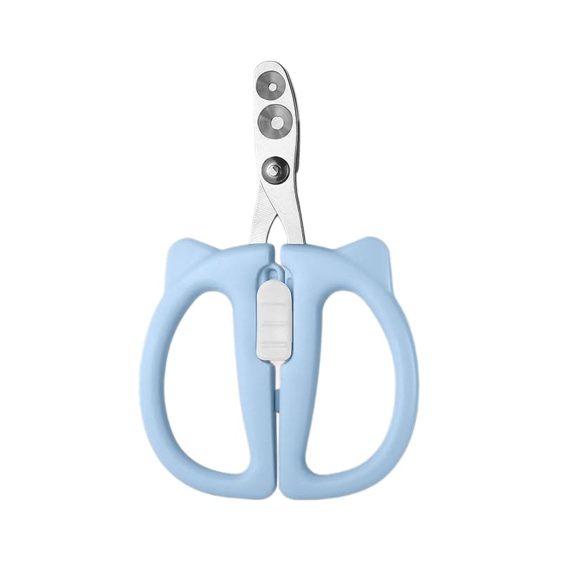 Qpets® Cat Nail Cutter, Cute Cat Clipper Bear Design, Stainless Steel Pet Nail Trimmer with 2-Size Holes & Nails File, Safe Design Prevents Over-Cutting for Cats, Kittens & Small Pets at Home