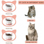Qpets® Elevated Cat Bowl, Ceramic Pet Cat Dog Food Bowl, Non-Slip & Easy Clean & Anti-Vomit Pet Feeding Dish Aids Digestion & Reduces Neck Strain - 240ml