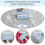Qpets® Pet Hair Remover with Water Spray, Double Layer Reusable Lint Roller for Embedded Hair on Car Seats, Furniture & Bedding, Wet & Dry Modes, Washable & Eco Friendly