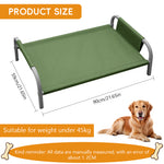 Qpets® Elevated Pet Bed for Cats and Dogs, Oxford Cloth with Steel Frame, 45kg Loading Capacity, Anti-Scratch Fabric, All Season Pet Rest Bed, Easy-Clean Pet Cot for Indoor, Outdoor & Travel Use
