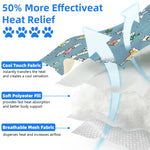 Qpets® Self-Cooling Pad for Dogs & Cats, Pressure Activated, No Water Needed Large Waterproof Mat for Heat Stroke Prevention for Stay Cool Indoor & Outdoor (90 * 65cm)