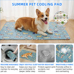 Qpets® Self-Cooling Pad for Dogs & Cats, Pressure Activated, No Water Needed Large Waterproof Mat for Heat Stroke Prevention for Stay Cool Indoor & Outdoor (90 * 65cm)