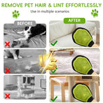 Qpets® Pet Hair Removal Gloves, Double-Sided Dematting & Lint Remover Dog Deshedding Glove, Breathable Mesh Fabric Design TPR Soft Bristle Massage Glove for Dogs & Cats