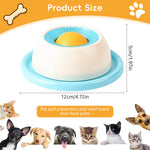 Qpets® Lick Mat & Puzzle Feeder for Cats & Dogs - Interactive Toy with Rolling Ball Dispenser, Slow Feeder for Anxiety & Boredom Relief Food-Grade Silicone