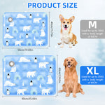Qpets® Pet Cooling Mat for Dogs & Cats, Self-Cooling Gel Mat Pet Cooling Pad for Hot Summer, Portable & Washable Heat Relief Pad (for up to 35kg with a Body Length of 90cm)