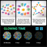Qpets® Aquarium Mini Resin Ornaments Glow-in-The-Dark Ocean Creature Ornaments, Luminous Aquarium Fish Tank Decorations, Illuminated Resin Decor for Planter and Home Display