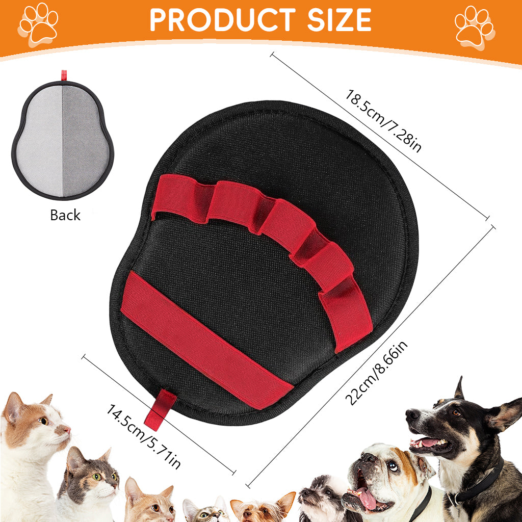 Qpets® Grooming Glove for Dogs & Cats Reusable Deshedding Mitt with 5-Finger, Pet Hair Remover & Brush, Remove Hair from Couch, Car & Clothes While Petting