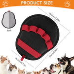 Qpets® Grooming Glove for Dogs & Cats Reusable Deshedding Mitt with 5-Finger, Pet Hair Remover & Brush, Remove Hair from Couch, Car & Clothes While Petting