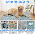 Qpets® Self-Cooling Pad for Dogs & Cats,Pressure Activated,No Water Needed Large Waterproof Mat for Heat Stroke Prevention Stay Cool Indoor & Outdoor (120 * 85cm)