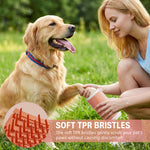 Qpets® Dog Paw Cleaning Cup, Portable Dog Paw Washer with Soft TPR Bristles Design, 360 ° Rotation Cleaning Cup Removes Mud & Dirt After Walks for Cat & Dog Paws