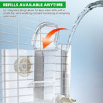 Qpets® 2-in-1 Bird Feeder with 450ml Water Dispenser, Clear Food Grade Hanging Bird Food & Water Feeder for Cage, Automatic Seed & Drinker Container for Parrots, Budgies & Small Birds