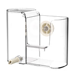 Qpets® 2-in-1 Bird Feeder with 450ml Water Dispenser, Clear Food Grade Hanging Bird Food & Water Feeder for Cage, Automatic Seed & Drinker Container for Parrots, Budgies & Small Birds