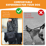 Qpets® Dog Lift Harness Oxford Cloth, Hook and Loop Closure Dog Rear Support Harness Walking Assistant, Built in Zipper Pocket, Breathable Mesh Liner, for Elderly & Disabled Dogs, L