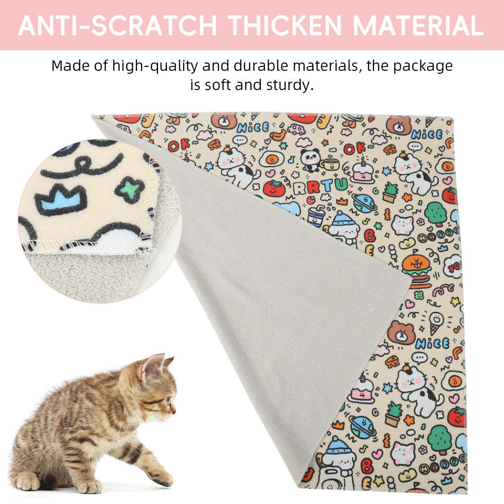 Qpets® 27.5'' Cat Swaddle Wrap with Self-Closure, Pet Grooming Restraint Towel, Anti-Scratch Cat Bath Wrap for Nail Trimming, Vet Care & Medication Handling, Tablet, Laptop & Camera Protection