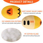 Qpets® Dog Chew Toys, Puppy Teething Toys Squeaky Fish Pet Toy with Braided Rope Tail, Plush Chew Toy for Dogs and Cats, Interactive Tug and Dental Play Tool for Tugging, Teething Cleaning and Chewing