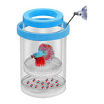 Qpets® Aquarium Fish Breeding Box with Suction Cups, Plastic Floating Breeding Box Double Transparent Deck Isolation Breed Boxes Multifunctional Fishing Hatching Incubator for Betta Guppy Small Fish