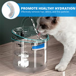Qpets® 10Pcs Cat Water Fountain Filters, NonWoven Cat Water Dispenser Filter Replacement Pet Filter with Activated Carbon and Resin Compatible with Most Automatic Cat Water Dispenser, 11x1cm