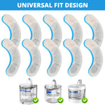 Qpets® 10Pcs Cat Water Fountain Filters, NonWoven Cat Water Dispenser Filter Replacement Pet Filter with Activated Carbon and Resin Compatible with Most Automatic Cat Water Dispenser, 11x1cm