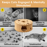 Qpets® Generic Pet Cat Tunnel Bed Nest Hideout Tube for Kitten, Hamster, Bunny Indoor Cats, Brown-Khaki