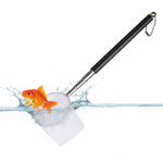 Qpets® Fish Net for Aquarium, Telescopic Fish Net 4-15'' Adjustable,