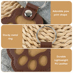 Qpets® 3PCS Pet Hair Storage Keychain, Pet Dog Cat Hair Collector Paw Shaped Fur Keepsake Keychains, Enthusiast Commemorative Gift-Multicolor