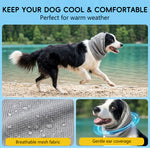 Qpets® Dog Cooling Snood Headwrap Adjustable Breathable Polyester Neck Gaiter, Lightweight Cooling Wrap with Drawstring, Calming Anxiety Ear Cover for Grooming, Travel & Hot Weather Protection-L