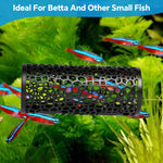 Qpets® Betta Fish Tunnel Hideout with Suction Cup Mount, ABS Aquarium Fish Hiding Tube Cave, Honeycomb Perforated Betta Rest Tunnel, Fish Tank Accessory for Bettas, Small Fish & Decoration, 10x4cm