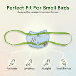 Qpets® Parrot Travel Cage - Escape-Proof Vest Harness | Bird Carrier with Handle Parakeet Travel | Escape-Proof Outdoor Vests for Cockatiel Parakeet Finch Outdoor Indoor Walking Park Garden-Blue-XL