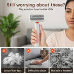 Qpets® 2-IN-1 Pet Self-Detangling & Grooming Comb,