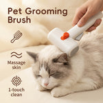 Qpets® 2-IN-1 Pet Self-Detangling & Grooming Comb,