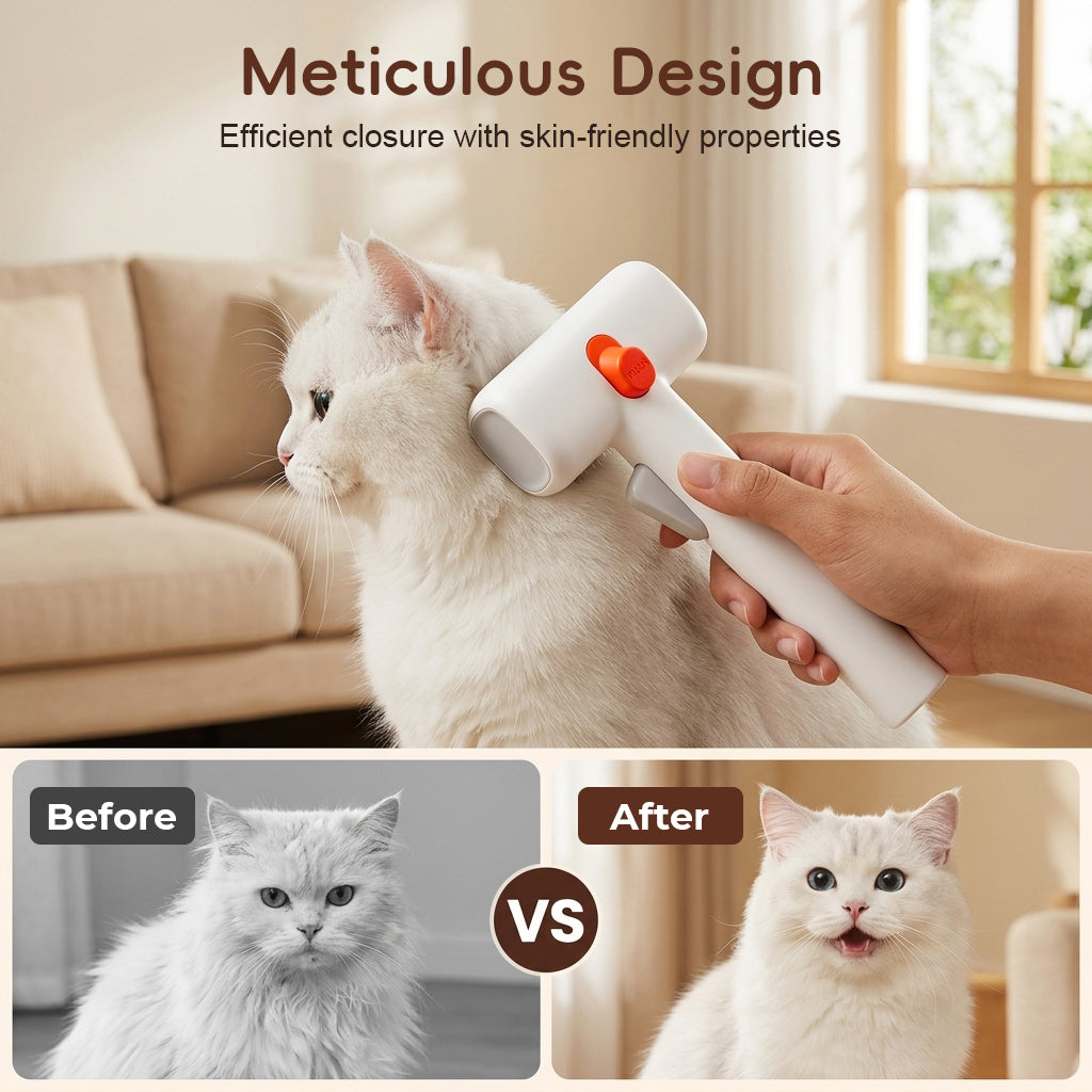 Qpets® 2-IN-1 Pet Self-Detangling & Grooming Comb,