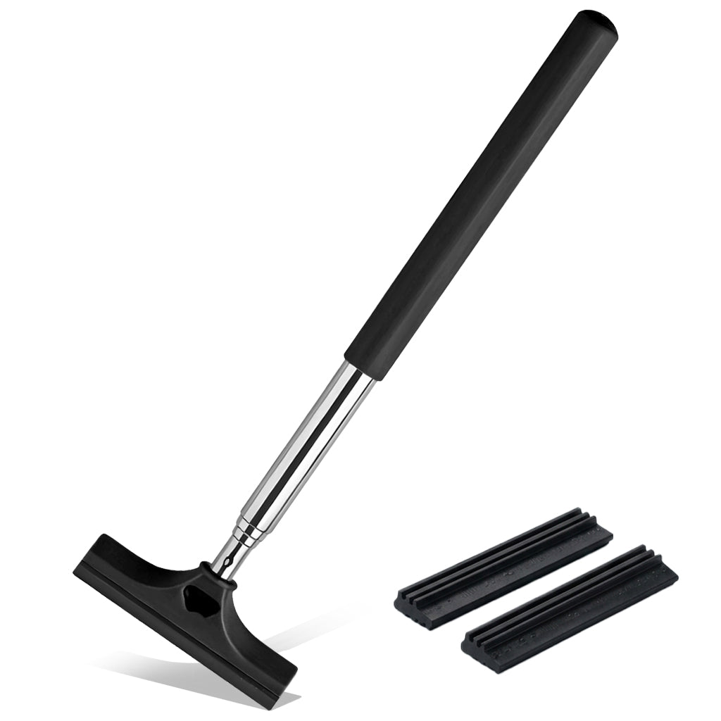 Qpets® Aquarium Algae Scraper Brush Silicone Fish Tank Cleaner with Long Handle for Glass Aquariums and Home Kitchen Cleaning