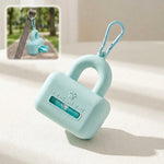 Qpets® Dog Poop Bag Holder,1 PCS Silicone Pet Waste Bag Dispenser with Metal Hook Fits Any Leash for Pet Dog-Blue