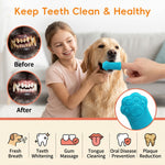 Qpets® Dog Finger Toothbrush Set Silicone Cleaning Finger Teeth Brush with Gum Massage Design for Medium and Large Dogs
