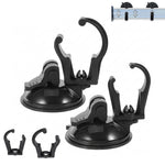 Qpets® 2PCS Aquarium LED Light Clip Holders with Suction Cups, Fish Tank Light Mount Brackets for 22-26mm Dia Light Bars Suction Cup Aquarium Lamp Clips, Water Resistant Holder for Fish Tank