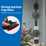 Qpets® 2PCS Aquarium LED Light Clip Holders with Suction Cups, Fish Tank Light Mount Brackets for 22-26mm Dia Light Bars Suction Cup Aquarium Lamp Clips, Water Resistant Holder for Fish Tank