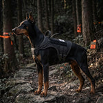 Qpets Adjustable Reflective Dog Harness for Large Dogs with Front and Back Leash Rings
