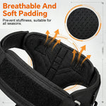 Qpets® Dog Harness Heavy Duty Adjustable No Pull Pet Vest with Molle System Reflective Padding for Walking Hiking Training Black M