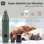 Qpets Electric Pet Nail Grinder for Dogs and Cats with LED Light and Adjustable Speed