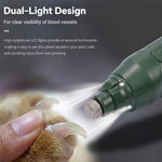 Qpets Electric Pet Nail Grinder for Dogs and Cats with LED Light and Adjustable Speed